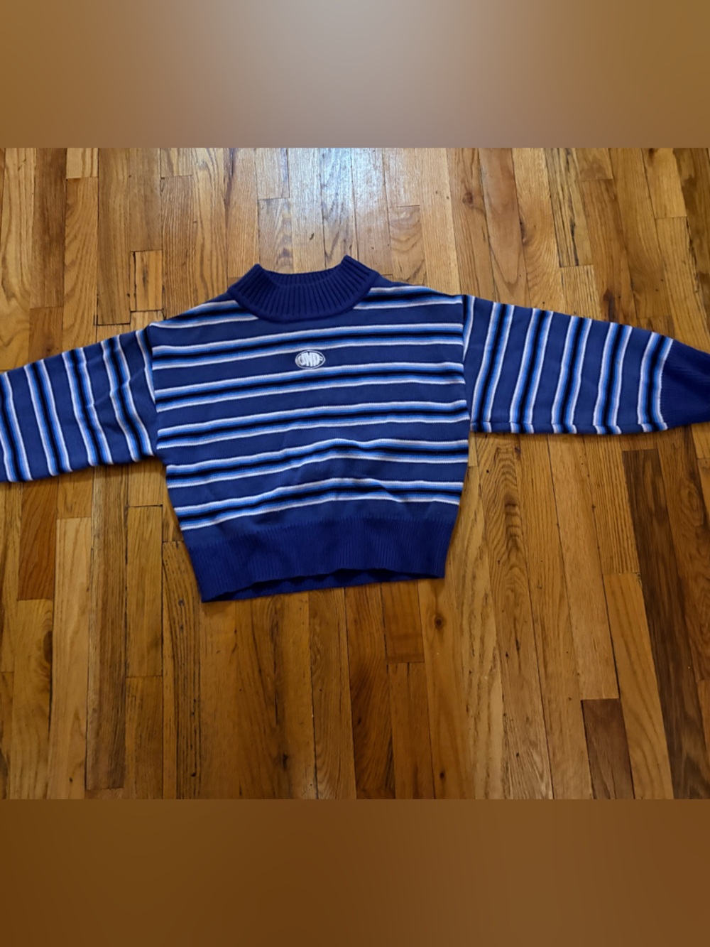 Striped Blue Mock neck UNIF  Sweater